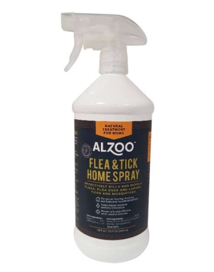 ALZOO Plant-Base Flea & Tick Home Spray, 32oz - 32oz