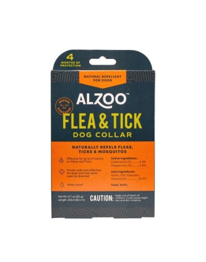 ALZOO Plant-Based Flea & Tick Collar Medium Dog - Medium