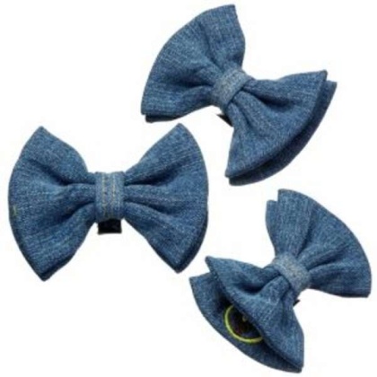 Indigo - Denim Bow Tie - Large