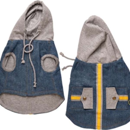 Indigo - Denim Hoodie Vest - Large