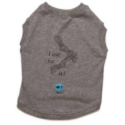 Grey - I Live for It Tee - X-Small