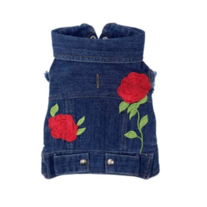 Indigo - Rose Embroidered Vest - X-Small