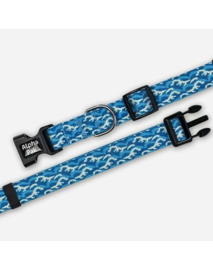 Tidal Pattern Dog Collar - Medium 3/4in wide by 11