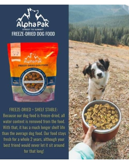 ALPHAPAK RAW FREEZE DRIED DOG FOOD 16 OZ