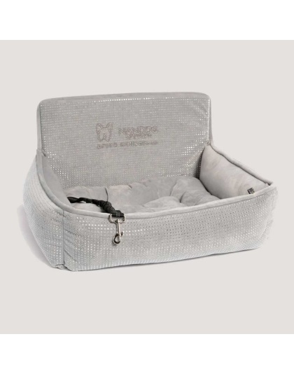 LIGHT GREY - NANDOG Bling Dog Car Seat