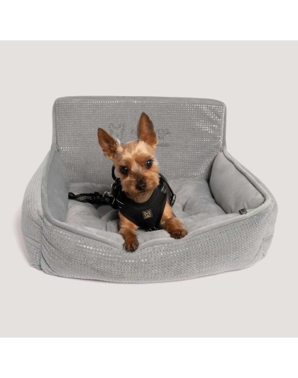 LIGHT GREY - NANDOG Bling Dog Car Seat