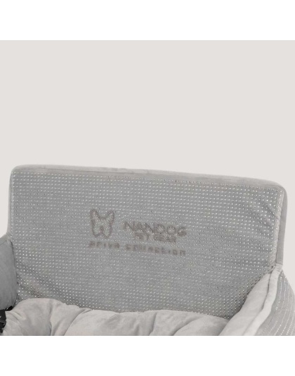 LIGHT GREY - NANDOG Bling Dog Car Seat