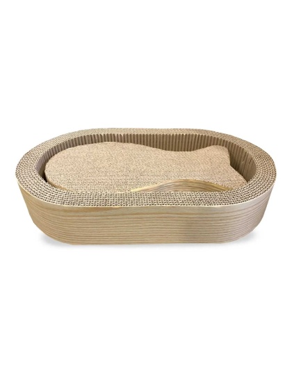 NANDOG Cat Scratcher Two Piece Oval With Inner Fish