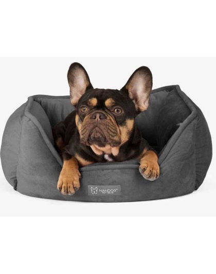 DARK GRAY - NANDOG Reversible Micro-Plush Fabric Pet Bed