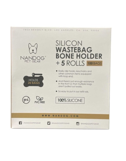 NANDOG Silicon Waste Bag Bone Holder Kit +5 Rolls