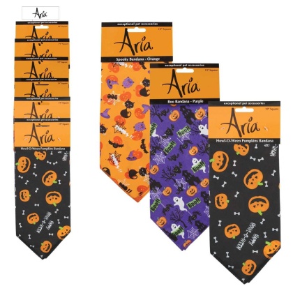 AR Halloween Bandanas 12Pc Clip Strip