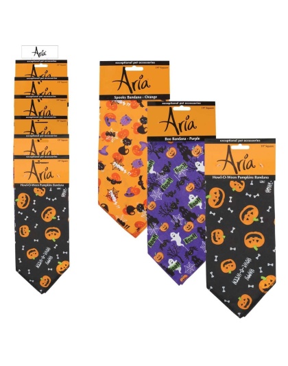 AR Halloween Bandanas 12Pc Clip Strip