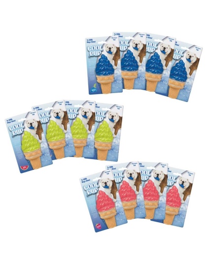 Cool Pup Toy Large Ice Cream Cone 12Pk