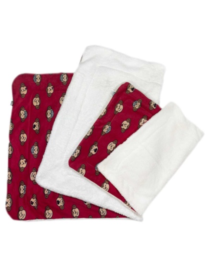 Burgundy - Silly Monkey Ultra-Plush Blanket - 50" x 30"