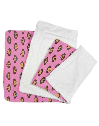 Pink - Silly Monkey Ultra-Plush Blanket - 50" x 30"