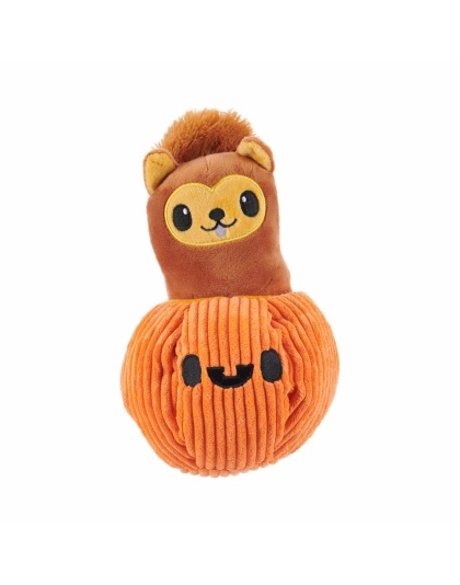 BARK Squirrel O' Lantern Plush Dog Toy Small