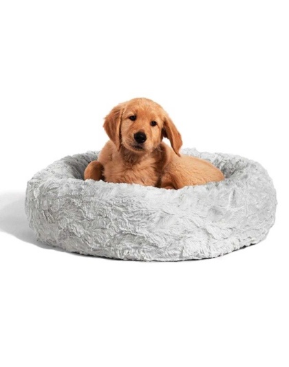 Grey - Best Friends by Sheri Lux Donut Dog Bed  - 23x23