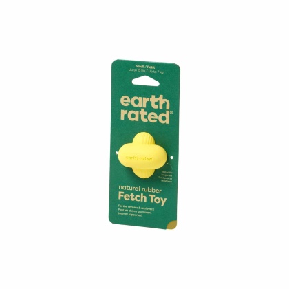 Yellow - Earth Rated Rubber Fetch Dog Toy  - Small