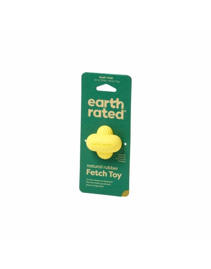 Yellow - Earth Rated Rubber Fetch Dog Toy  - Small