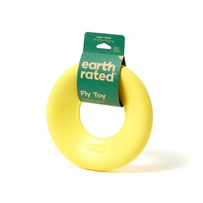 Yellow - Earth Rated TPE Flyer Dog Toy  - Large