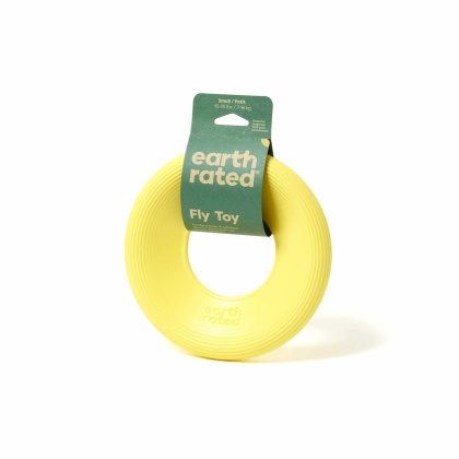 Yellow - Earth Rated TPE Flyer Dog Toy  - Small