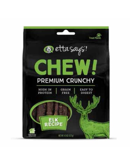 Etta Says! Chew Premium Crunchy Elk Dog Chew 4.5oz