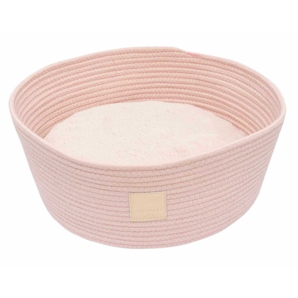 Soft Blush - FuzzYard Life Rope Basket Bed