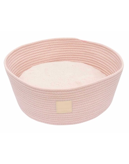 Soft Blush - FuzzYard Life Rope Basket Bed