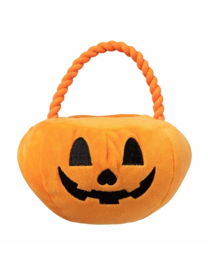 FuzzYard Trick or Treat Pumpkin Basket Plush Dog Toy