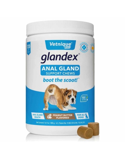 Glandex Anal Gland Soft Chew Peanut Butter  - 120ct