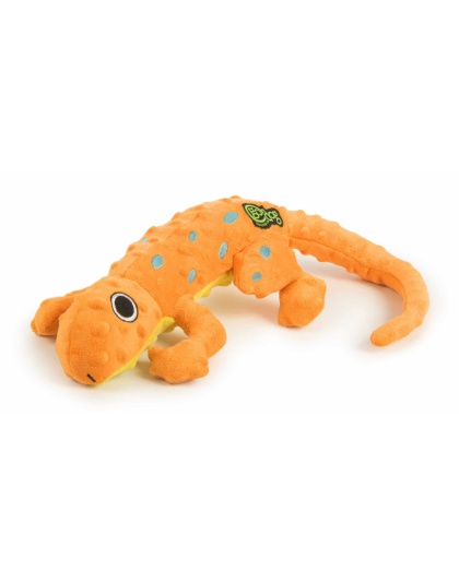 goDog Amphibianz Gecko Squeaky Plush Dog Toy Large