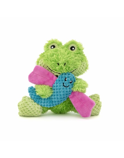 GURU Pet Company Loveys Frog Plush Dog Toy Medium