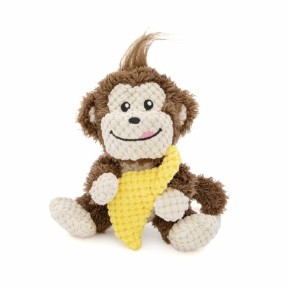 GURU Pet Company Loveys Monkey Plush Dog Toy Medium