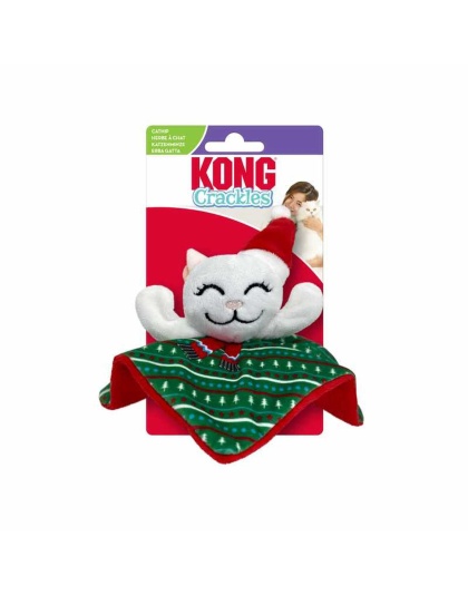 KONG Holiday Crackles Santa Kitty