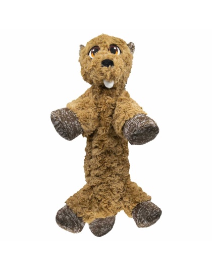 KONG(R) Low Stuff Flopzie Beaver Dog Plush Toy Medium