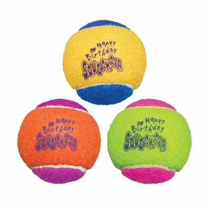 KONG(R) SqueakAir(R) Birthday Balls Dog Fetch Toy Medium