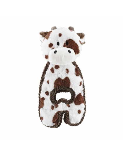 Outward Hound Cuddle Tugs Cow Plush Dog Toy