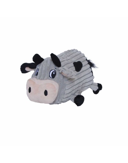 Outward Hound Fattiez Cow Plush Dog Toy Gray Medium