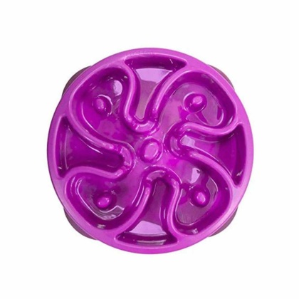 Purple - Outward Hound Fun Feeder Slo Bowl  - Large