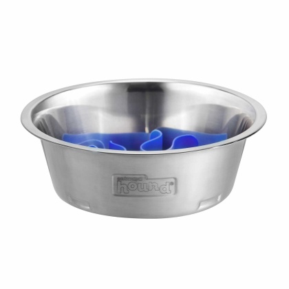 Stainless Steel - Outward Hound Fun Feeder Slo Bowl  - Medium