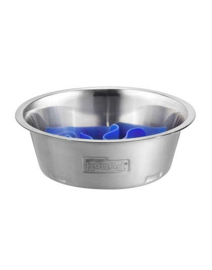 Stainless Steel - Outward Hound Fun Feeder Slo Bowl  - Medium