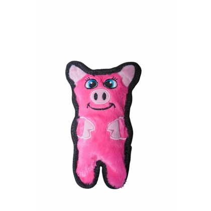 Outward Hound Invincibles Pig Durable Plush Dog Toy Pink XS