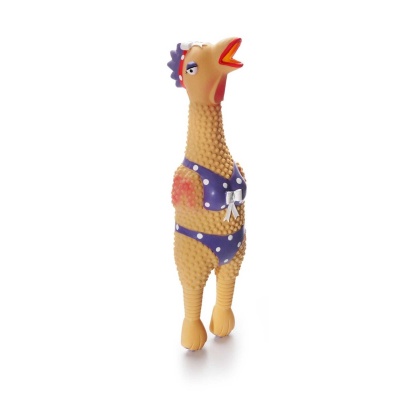 Outward Hound Squawkers Latex Rubber Henrietta Chicken Large