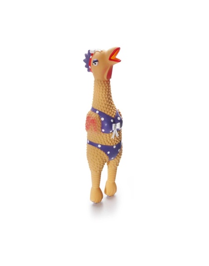 Outward Hound Squawkers Latex Rubber Henrietta Chicken Large