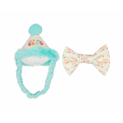 Pearhead Happy Purrday Cat Hat And Bowtie Set 2pc