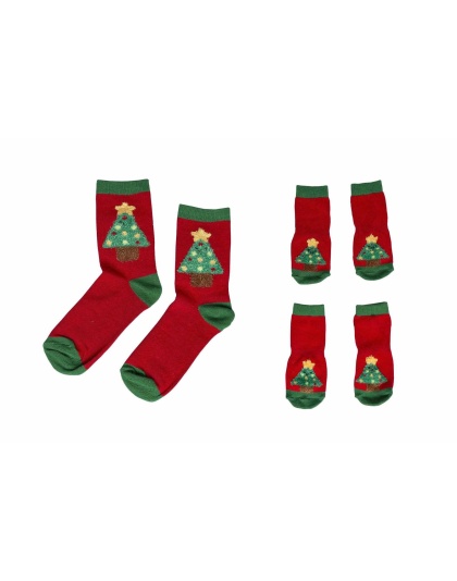 Pearhead Holiday Tree Human and Dog Sock Set 2pc