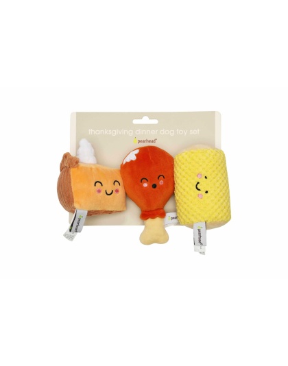 Pearhead Thanksgiving Dinner Dog Toy Set