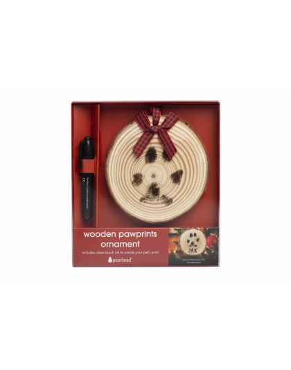 Pearhead Wooden Pawprints Ornament