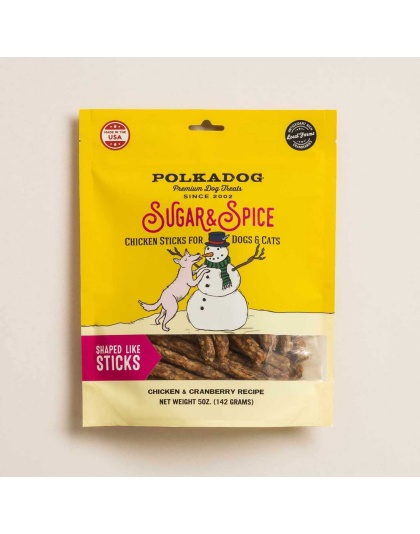 Polka Dog Holiday Pouch: Sugar & Spice (Chicken & Cranberry) 5oz