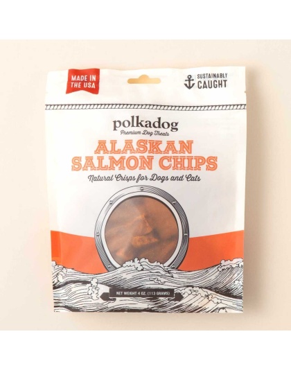 Polkadog Alaskan Salmon Chips Dog and Cat Treats 4oz